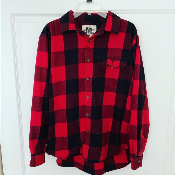 American Vintage Other - Vintage Plaid Flannel red black old mill xl men’s